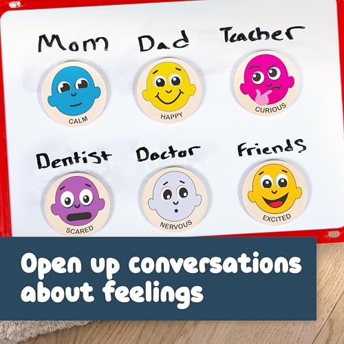 Spark & Wow Wooden Magnets, Emotions, Magnets for Kids Ages 2+ - Image 4