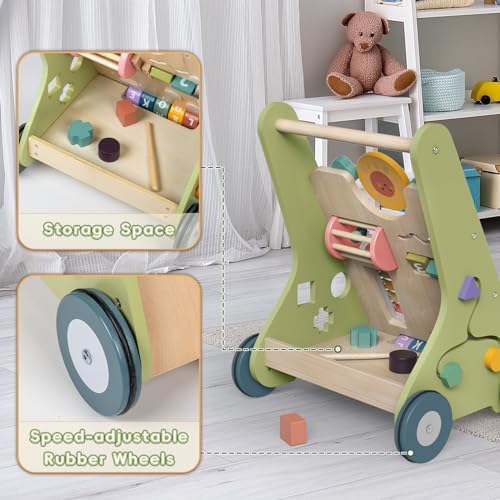 Bautia Wooden Baby Walker, Montessori Push Walker for Babies 10-12 Months - Image 4