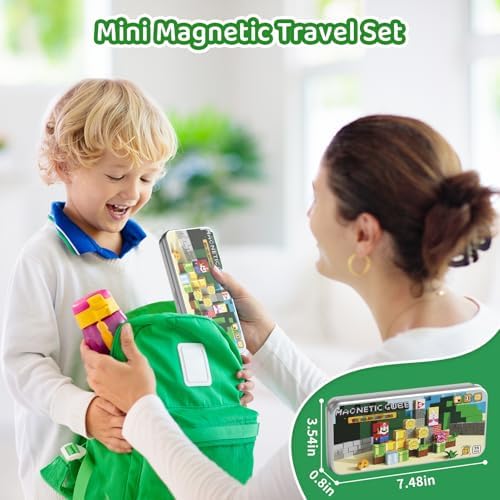 Magnetic Building Blocks Cubes for Kids: 35 PCS Travel Toys Ages 3-8 - Image 3