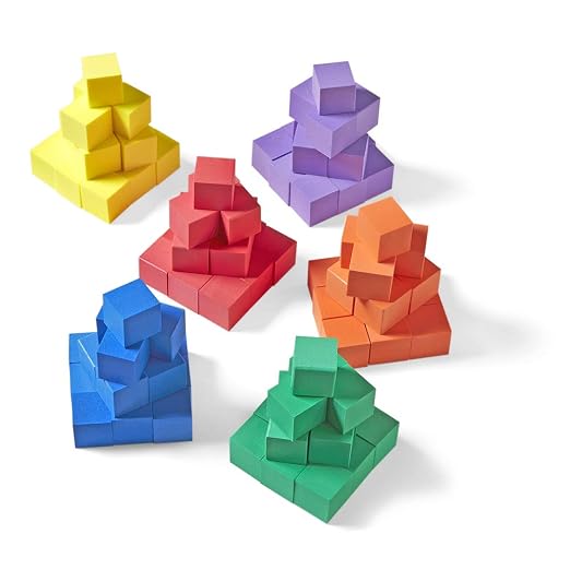 hand2mind Foam Blocks, Counting Cubes for Kids Math, 1 Inch Blocks for Preschool Crafts, Early Math Manipulatives for Preschool, Classroom Supplies for Teachers Elementary (Pack of 100) - Image 7