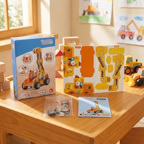 STEM Gravity Crane Science Kit, DIY Pulley & Lever, Energy Conversion - Image 3