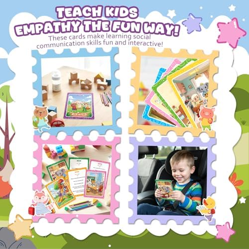 Conversation Cards, Look, Think, Talk. Kids Games for Speech Therapy Materials, Social Emotional Learning Activities, and Critical Thinking Skills Like Social Skills and Emotional Intelligence. - Image 4