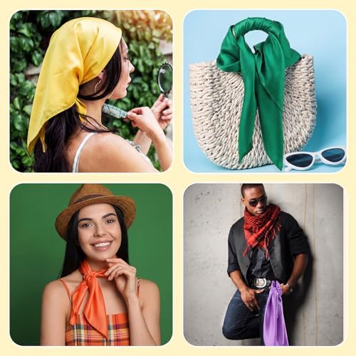 Sosation 24 Pcs Sensory Play Scarves Silk 24" Multicolor Dance Music Scarf - Image 5