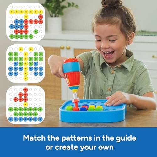Educational Insights Design & Drill Bolt-It Bucket - Construction Toys & Toddler Tools, Kids Tool Set with Real Electric Drill Toy, Take Apart STEM Set, Building Kits and Gifts for Ages 3+ - Image 5