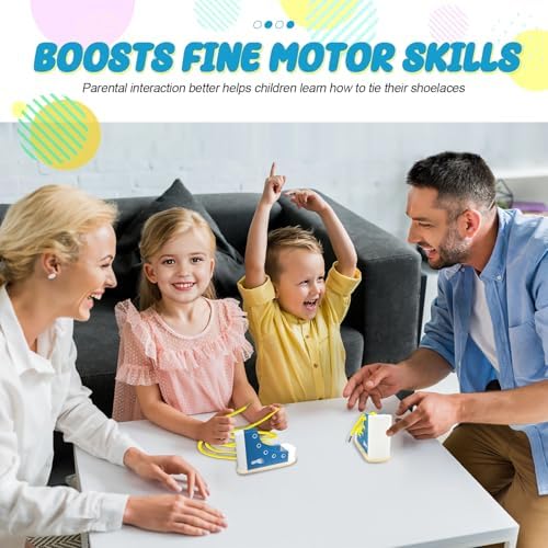 Learn to Tie Shoes for Kids, Wooden Lacing Sneaker Toy,Montessori Educational Toy for Toddlers Ages 4-8 - Image 3
