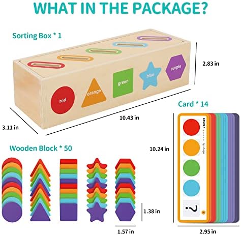 Montessori Toys for 1 2 3 Year Old, Color Sorting & Stacking Matching Toys - Image 5