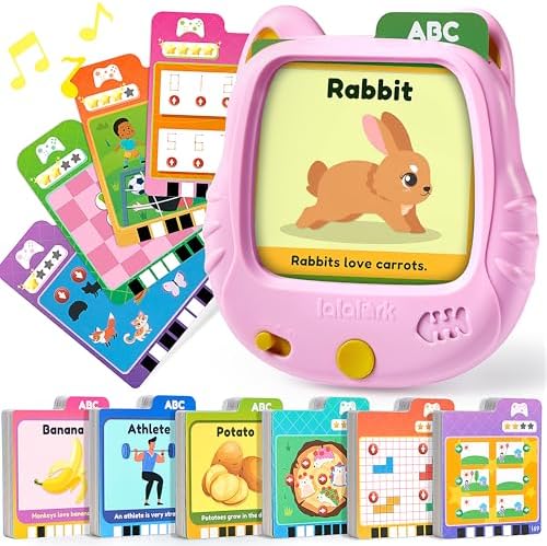 JOVA lalalark Talking Flash Cards for Kids 3 4 5 Year Old, Kids Learning Toys with 136 Sight Words & 64 Games, Montessori Educational Toy for Kids, Preschool Learning Activities, Boys Girls Gifts by lalalark