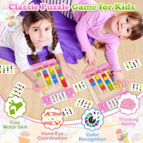 Magnetic Wooden Toys for 3-6 Year Old Girls, Montessori Brain Teasers Game - Image 4