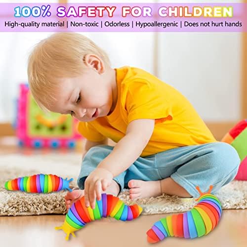 Cevioce Fidget Slug Toy, Sensory Slug Fidget Toys for Kids & Adults, 3Pcs Autism Sensory Toys for Autistic Children Toddlers，Asmr Toys-3 4 5 6 7 8+ Year Old Girl Boy Birthday Gifts - Image 6