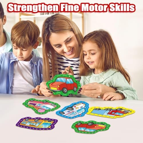 Lacing Cards,Sewing Kit for Kids,Fine Motor Toys,Classroom Must Haves - Image 4