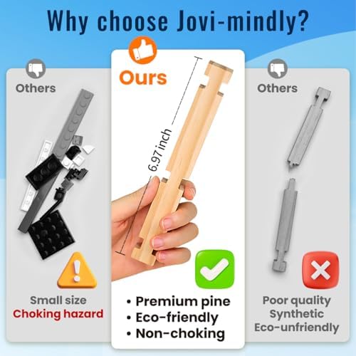 Jovi-mindly＆Notchies 301 PCS Building Block Master Architect Set Create 9+ World-Famous Shapes, Educational Wooden Building Blocks Learning Toys Wood Blocks Puzzles for Kids Ages 8+ Boys and Girls - Image 6