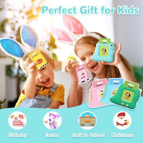 Alotwan Talking Flash Cards, English Learning Toys for Ages 2-4 (Blue) - Image 7