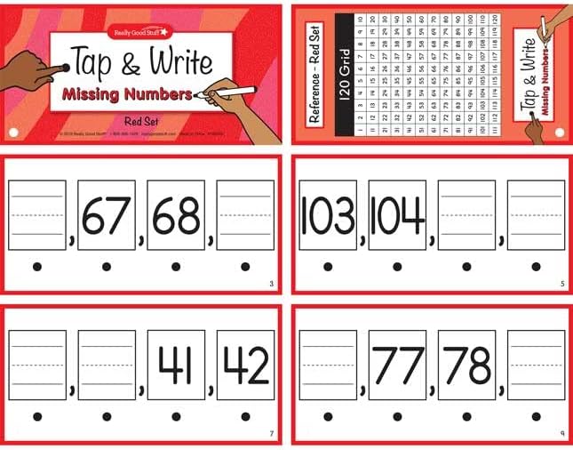 Really Good Stuff Tap and Write Missing Numbers - 123 Cards - Image 8