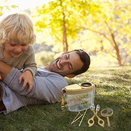 Bug Catcher Kit, Kids Bug Collection Kit, Outdoor Nature Explorer Kit with Tweezers, Magnifying Glass, Science Educational Kit, Bug Observation Container for Boys and Girls (Gold) - Image 7