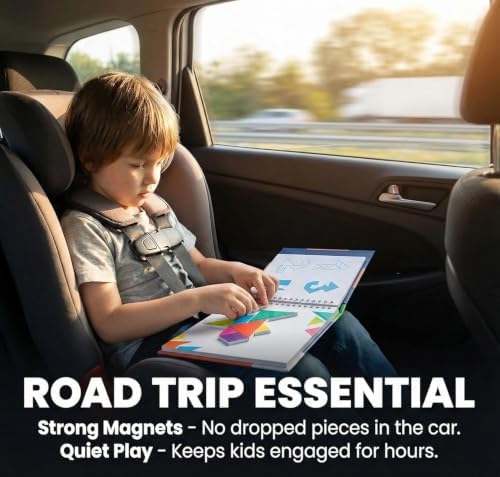 TRAVOFUN Magnetic Tangram Puzzle | Travel Games for Kids Ages 4-8 - Image 2