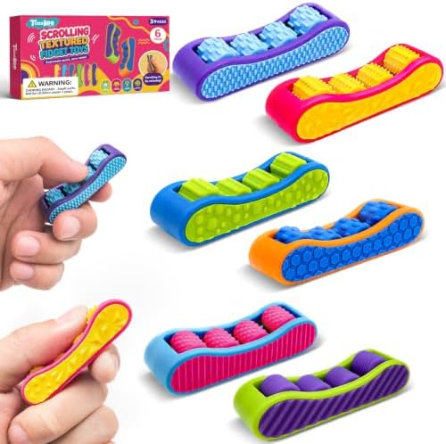 Sensory Fidget Toys for Kids, 6 Pack Quiet Textured Fidgets by TIZZABOO