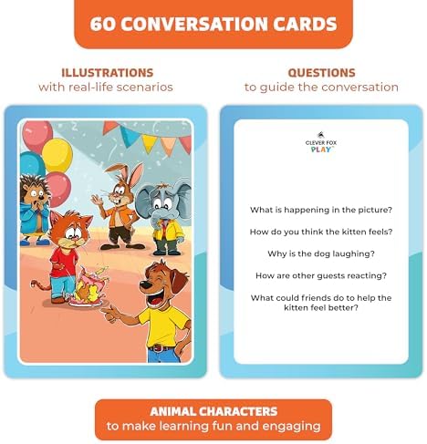 Who What Why Conversation Cards for Kids, Speech Therapy Materials, Ages 4+ - Image 3