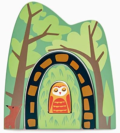 Tender Leaf Toys - Forest Tunnels - Stacking Train Set Accessories - Toy Stacker, Blocks - Open-Ended Toy Set for Inspires Creative and Imaginative Roleplay - Age 3+ by TenderLeaf