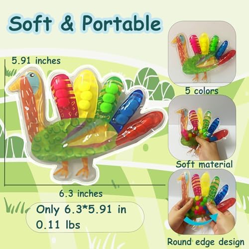 Color Sorting Toys for Toddlers, Easter Basket Stuffers, Squeeze Sensory Fidget Toys, Fine Motor Skills Toy, Montessori Learning Toys for Preschool Learning Activitie, Sensory Toy for Kids 3+ & Adults - Image 4