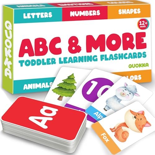 Flash Cards for Kids 1-3 — Learning Alphabet Flashcards for Kids 4-8 by QUOKKA