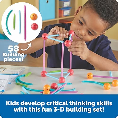 Learning Resources STEM Explorers Geomakers - 58 Pieces, Ages 5+ STEM Toys for Kids, Kindergartner Learning Toys, Shapes for Kids - Image 3