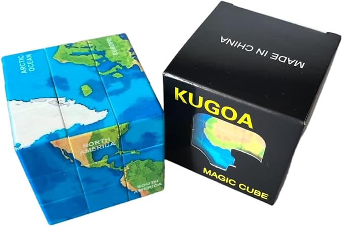3x3x3 World Map Design Speed Cube Geography Puzzle,Educational Brain Teaser Toy, Relief Effect for Child Audlts Toys - Image 7
