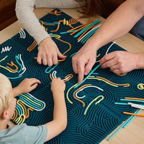 Pushpeel XL Sensory Activity Board – Expandable Silicone Fidget Toy for Stress, Anxiety, ADHD & Autism – Modular, Silent, No Mess - Granite - Image 2