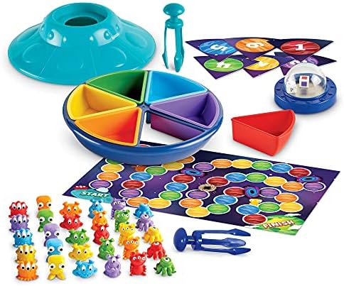 Learning Resources Oodles of Aliens Sorting Saucer - Board Stacking Games, Fine and Gross Motor Skills, Montessori Sensory Toys, Counting for Preschoolers, Homeschool, Gifts for Boys and Girls - Image 3