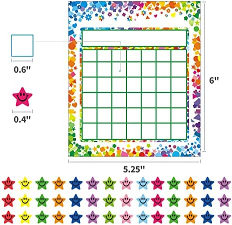 REGELETO 80 Pack Incentive Reward Chart for Classroom Home Behavior for Students with 2400 Pieces Star Stickers - Image 2