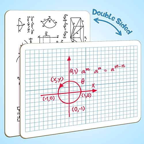 XY Axis Graph Dry Erase Board, 9" x 12" Double-Sided Coordinate Grid Whiteboard, Math Manipulatives for Students, Classroom and Home, Small Dry Erase White Board - Image 2