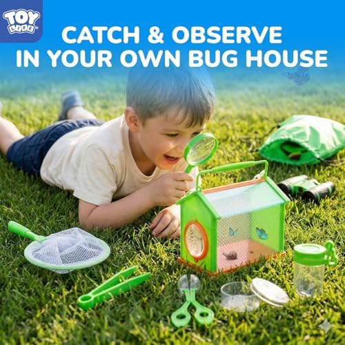 TOY Life Bug Catcher for Kids, Bug Catching Kit Kids Explorer Kit with Bug Net, Catching Tool, Tweezers, Magnifying Glass, Binoculars, Insect Catcher, Educational Outdoor Toys Kid Adventure Set - Image 6