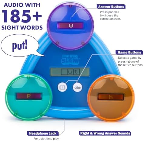 Educational Insights Sight Word Slam - Kindergarten Learning Activities, Sight Word Games, Electronic Phonics Flash Cards, Reading Games for Kids 5-7, Learn to Read CVC Words, Literacy Development - Image 5