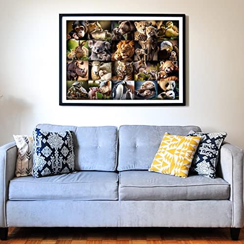 Think2Master Animal 500 Pieces Jigsaw Puzzle with Very Large Jigsaw Pieces. for Adults, Seniors. Great Gift 13+ Size: 26.8” x 18.9” - Image 3