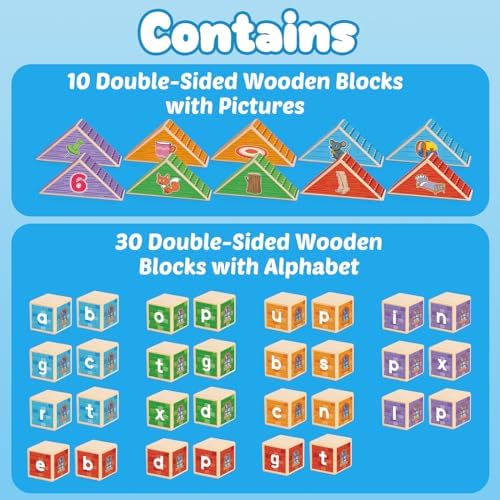 Edulok CVC Word Games, Phonics Game for Kids, Spelling Games, Preschool Learning Activities, Building Blocks for Toddlers, Learn to Read, English Learning Tools, Kindergarten Classroom Must Haves - Image 3