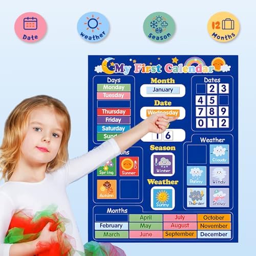 Adena Montessori Magnetic Learning Calendar, 3-6y - Image 7