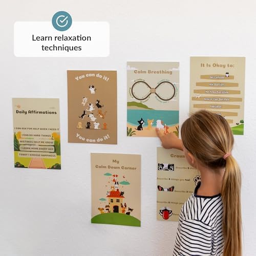 ODOXIA Calm Down Corner Kit for Classrooms | Sensory Tools for Kids | Includes Plush, Posters, Solutions Wall, Fidget Toys | Special Education - Image 5