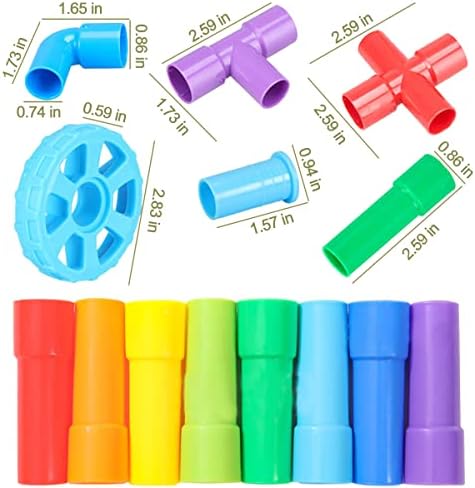 KUTOI Pipe Building Toys, Early Learning Educational Tubular Pipes, Kids Building Blocks, STEM Toys for 3 Year Old + Boys and Girls, 72 Pcs Stim Toy Set - Image 6