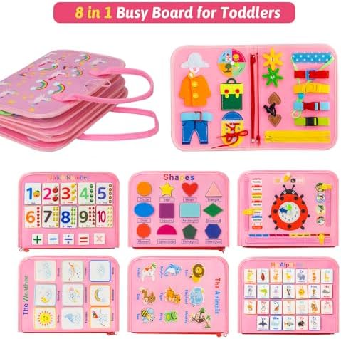AIXMEET Toddler Busy Board Montessori Toys, Sensory Board Busy Book - Image 3
