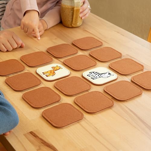Felt Safari Matching Game for Toddlers – Wild Animal Memory Game & Flash Cards – Soft and Safe for Ages 1+ – Montessori Preschool Learning Activity – Educational Safari Toy for Boys & Girls - Image 2
