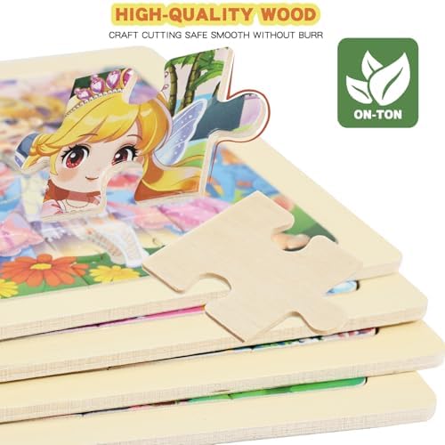 Wooden Princess Puzzles for Kids Age 3 4 5 Year Old, 4 Pack 24 Pcs Montessori Toddler Jigsaw Puzzles for Girl boy Activities Preschool Learning Educational Birthday Gift Travel Autistic Wooden Toys - Image 4