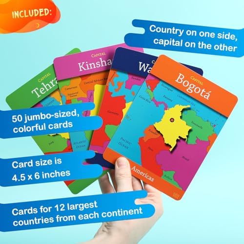 GeoCards World Flash Cards, Countries of the World, Kids Geography Games - Image 5