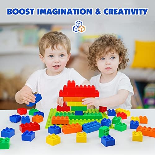 Large Building Blocks for Toddlers Kids Age 2-5, 100 PCS Set with Baseplate - Image 5