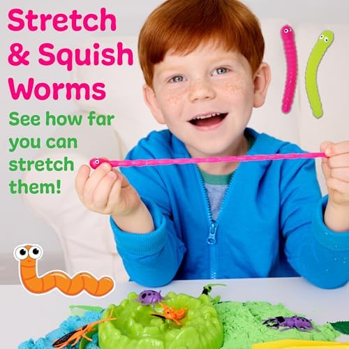 Creativity for Kids Sensory Adventure Neon Bugs Kit | Dig, Squish & Explore with Sensory Sand & Bug Toys | Scoop, Pinch & Play | Screen-Free Activity for Kids & Summer Activities (Ages 4+) - Image 6
