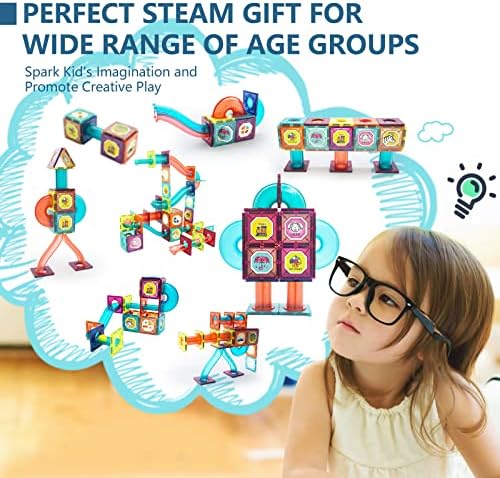 LTKFFFdp Magnetic Building Blocks STEM Educational Toys for Kids Ages 4-12, Ball Track and 3D Stacking Construction Set - Image 2