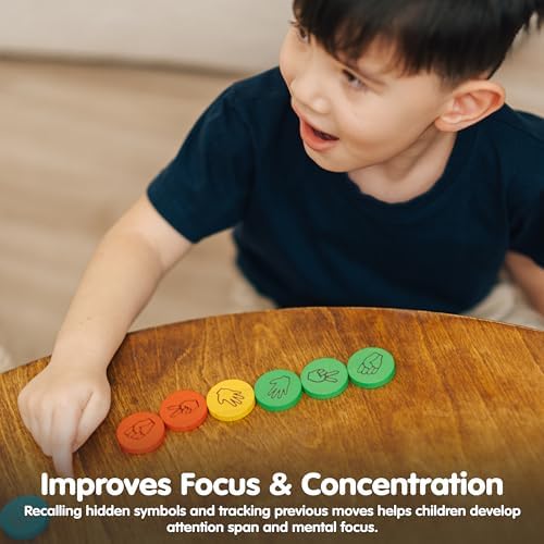 PlanToys® Wooden Mini Memo Game Montessori Memory Strategy Kids Travel Toy - Image 6