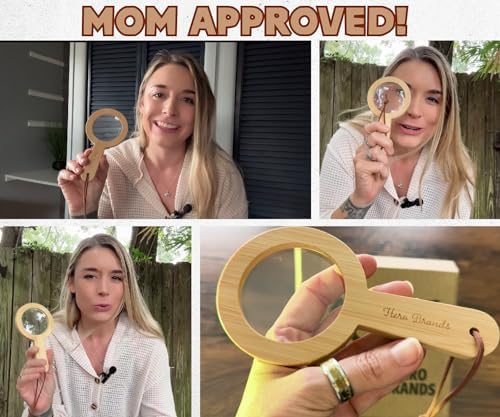 Wood Magnifying Glass for Kids - Wooden Montessori Learning Adventure Toy - Learn and Explore - Wooden Magnifier - Image 3
