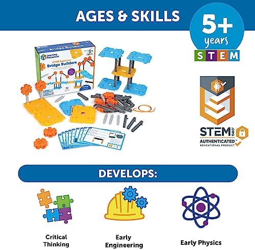 Learning Resources STEM Explorers Bridge Builders - Building Science Toys, Fine Motor Skills, Toddler Explorer Kit, Gifts for Boys and Girls - Image 5