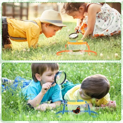 Halloscume 12 Pcs Bug Catcher for Kids Collector Toy Bug Habitat with Magnified Viewer, Insect Habitat, Outdoor Toys, Insect Box Magnifying Tools & Carry Strap - Educational Outdoor Adventure Gift - Image 6