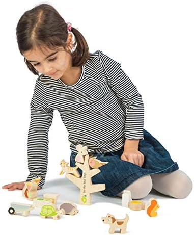 Tender Leaf Toys - Stacking Garden Friends - 14 Pcs Wooden Stacking & Balancing Toy & Educational Game with Free Travel Bag - Image 3