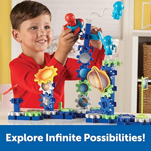 Learning Resources Gears! Gears! Gears! Space Explorers Building Set - 77 Pieces, Ages 4+, STEM Activities, Fine Motor Skills, Toddler Explorer Kit, Science and Construction, Boys and Girls Gifts - Image 2